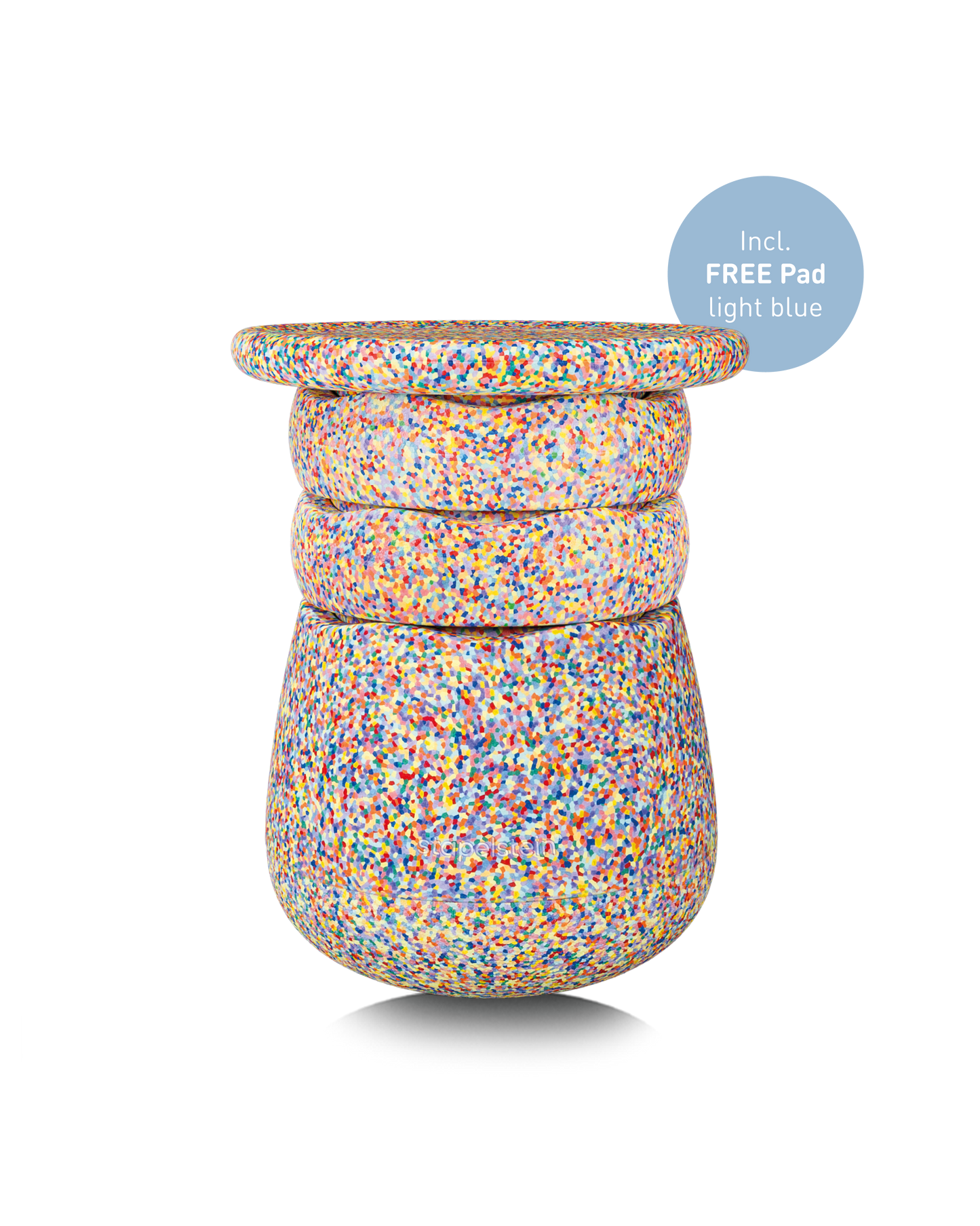 Stapelstein® Dynamic all super confetti 4 el. + free Pad w pasującym kolorze
