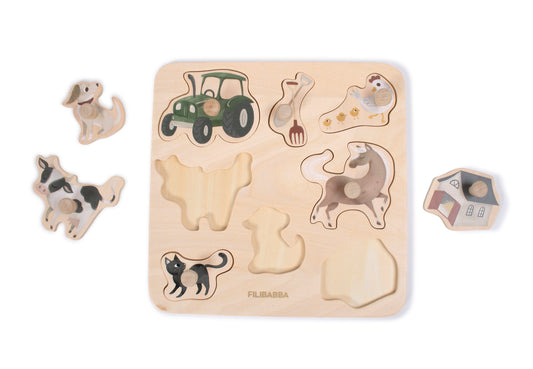 Filibabba Puzzle drewniane Magic Farm