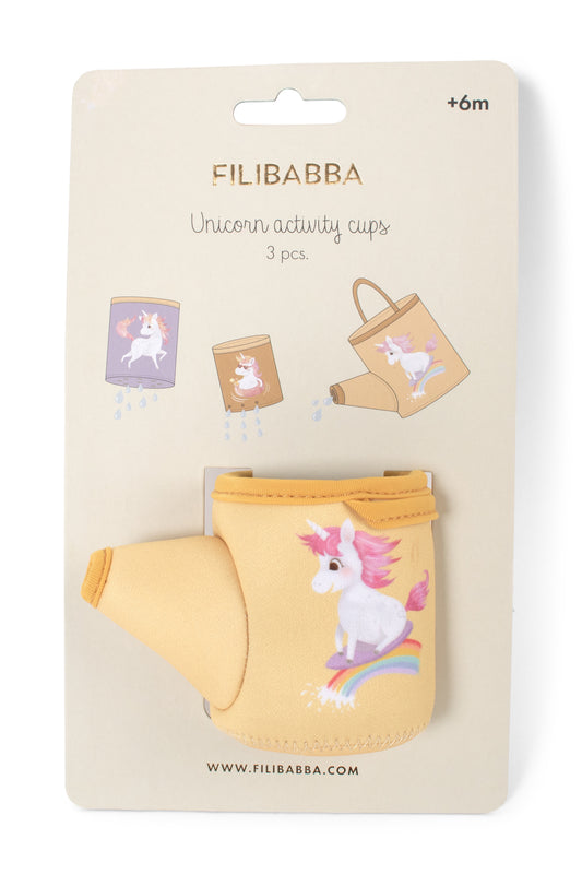 Filibabba Neoprenowe zabawki do kąpieli Unicorn activity cups