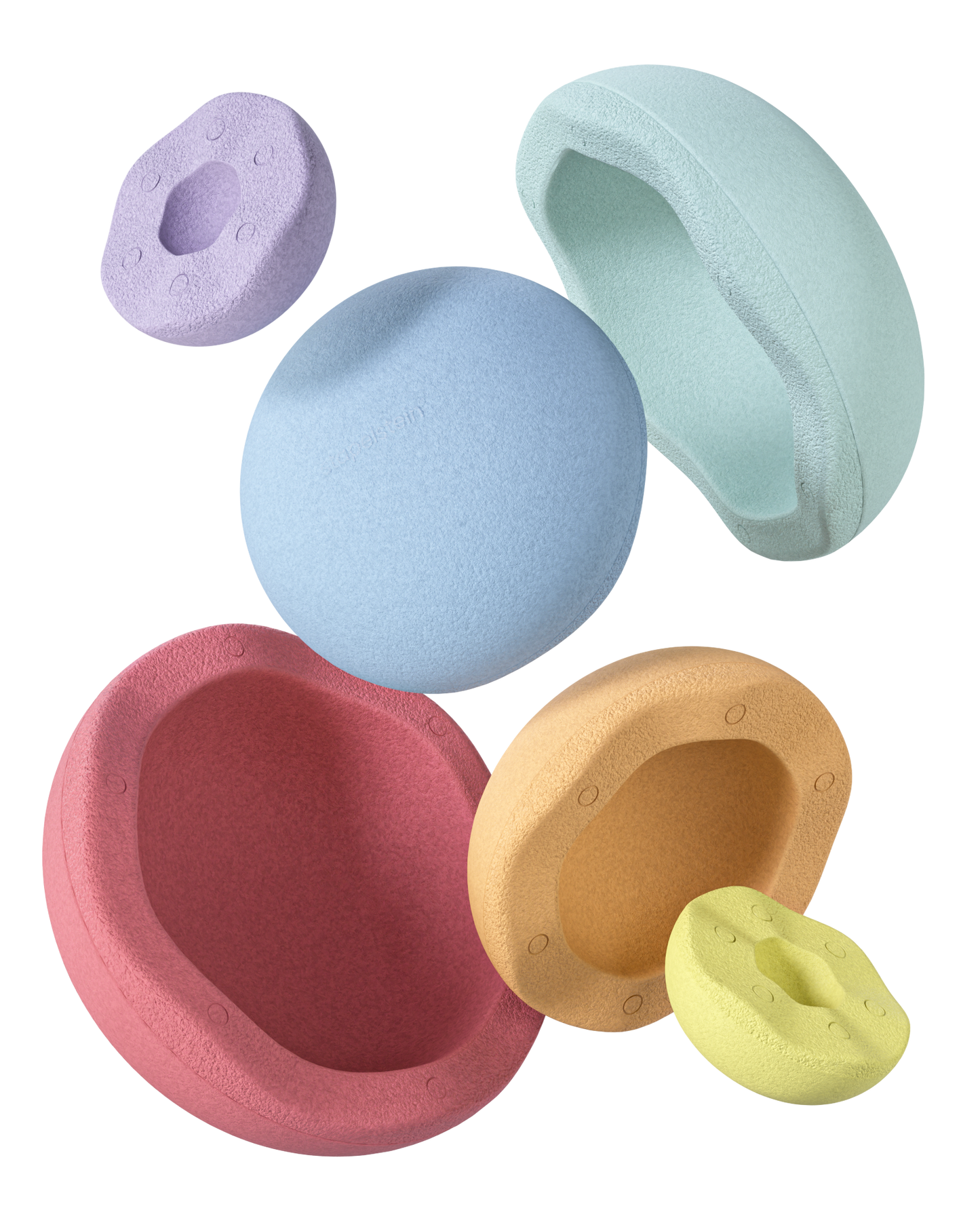 Stapelstein® Inside rainbow pastel 6 el.