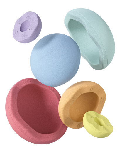 Stapelstein® Inside rainbow pastel 6 el.