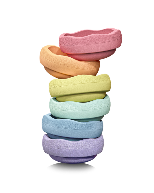 Stapelstein® Original Grow rainbow pastel 6 el.