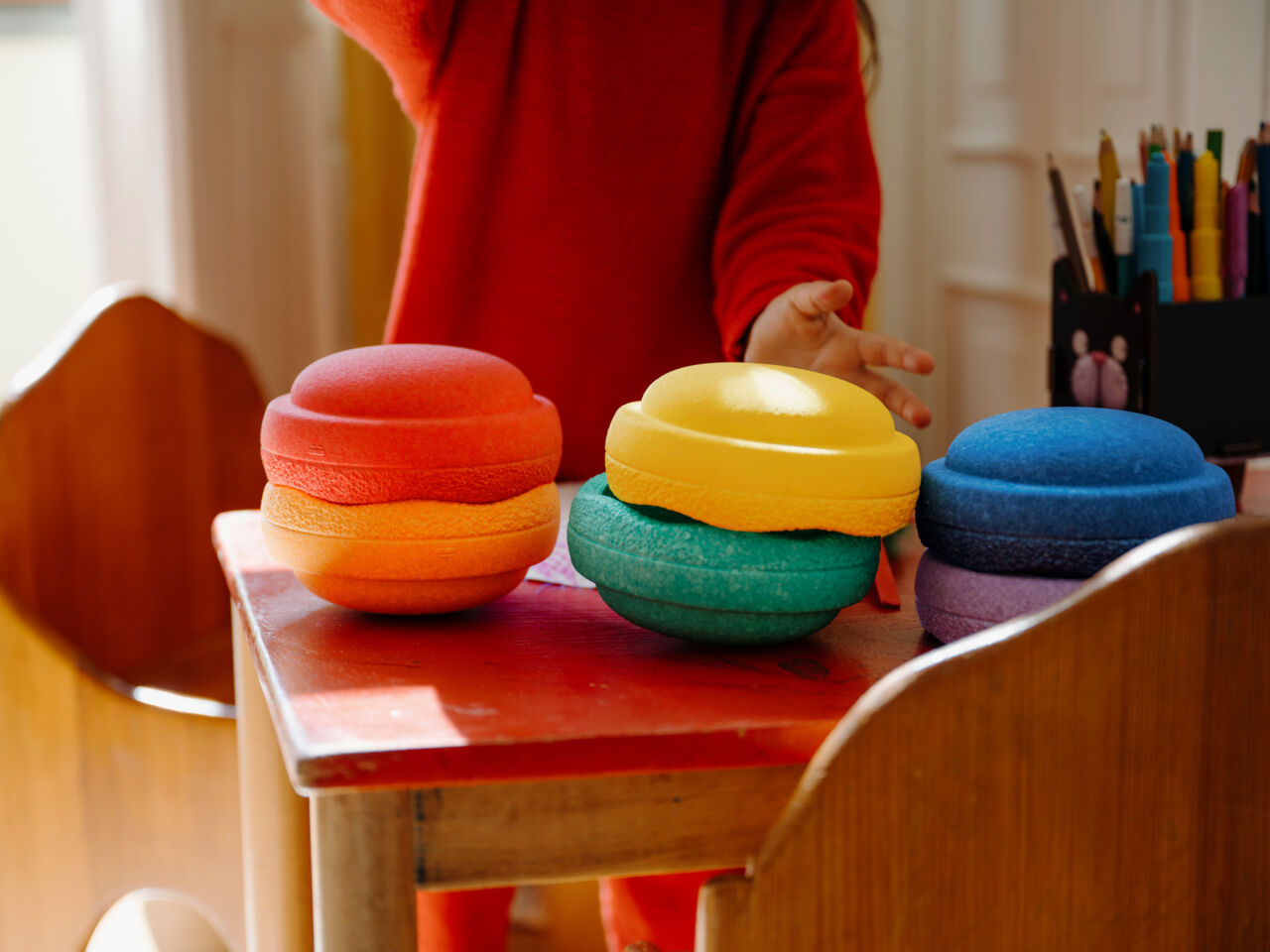 Stapelstein® Original Mini rainbow classic 6 el.