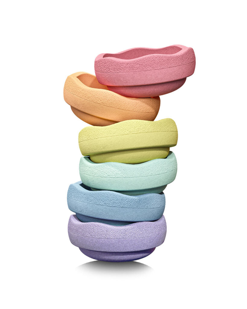Stapelstein® Original Mini rainbow pastel 6 el.