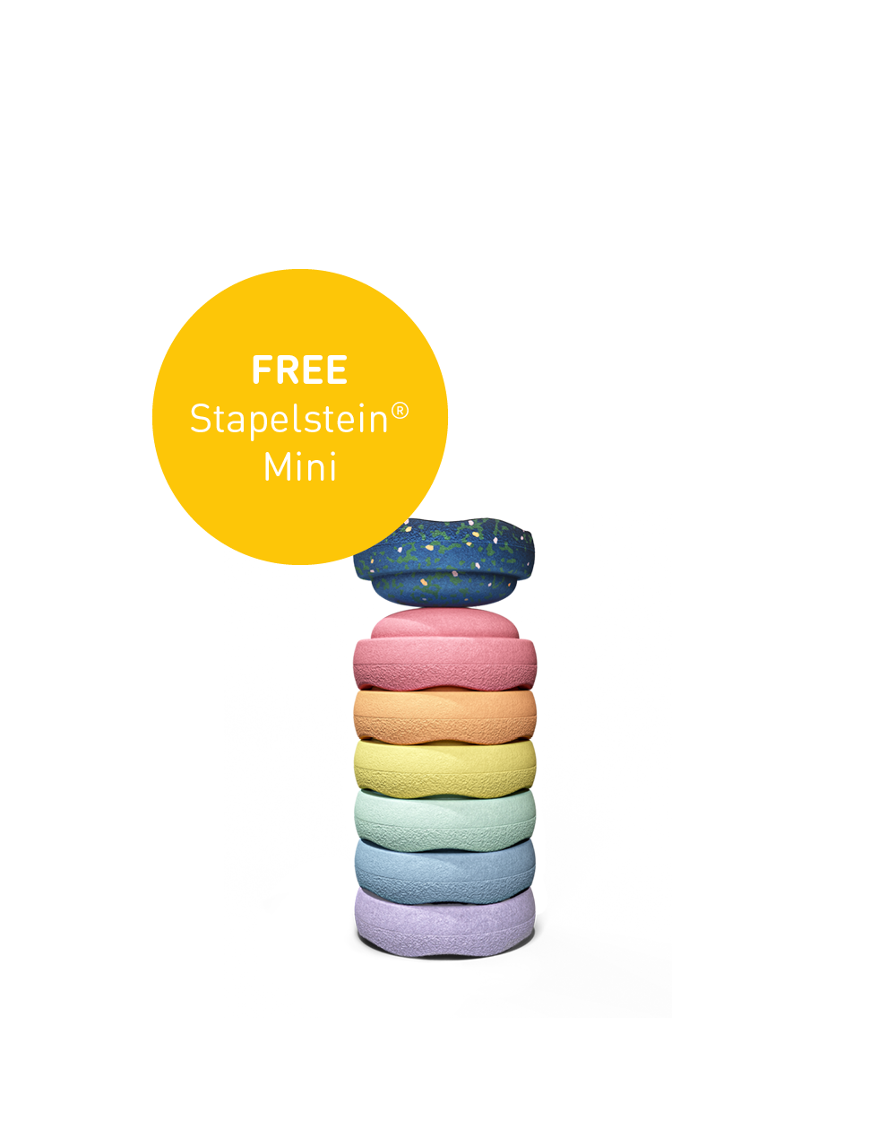 Stapelstein® Original Mini rainbow pastel 6 el.