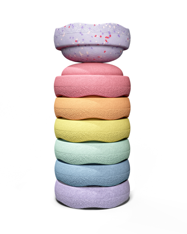 Stapelstein® Winter Special Mini rainbow pastel