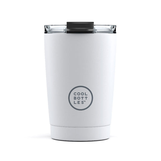 Cool Bottles Kubek termiczny 330 ml Mono White