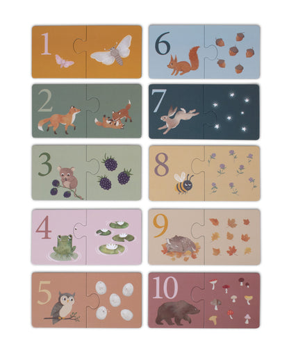 Filibabba Puzzle do nauki liczenia Nordic animals