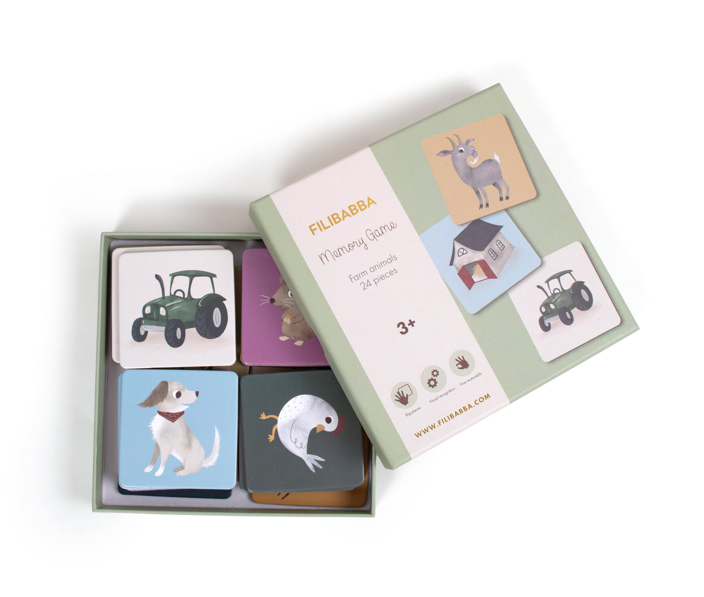 Filibabba Gra Memory Farm animals