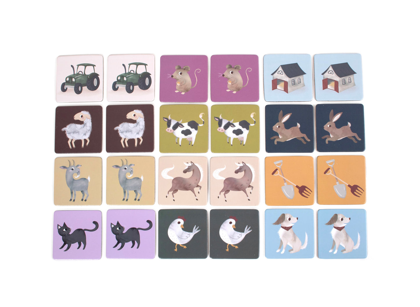 Filibabba Gra Memory Farm animals