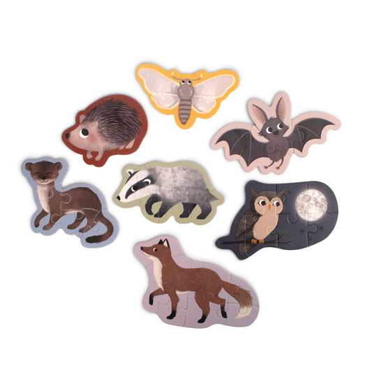 Filibabba Puzzle świecące w ciemności - Forest friends