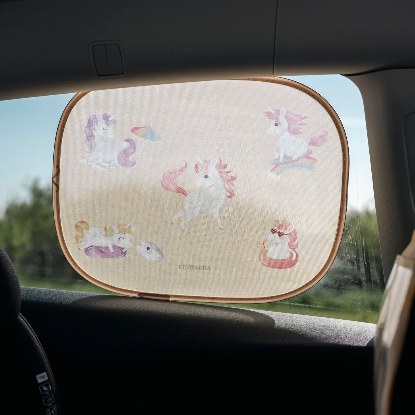 Filibabba Osłony przeciwsłoneczne do samochodu 2 szt. Unicorn Shores