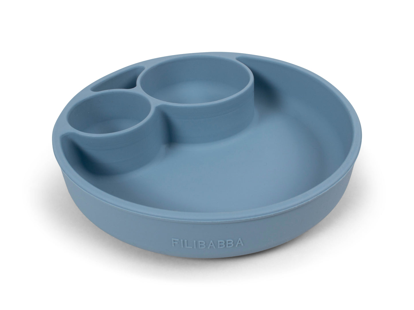 Filibabba Silikonowy talerzyk z przegródkami Powder Blue