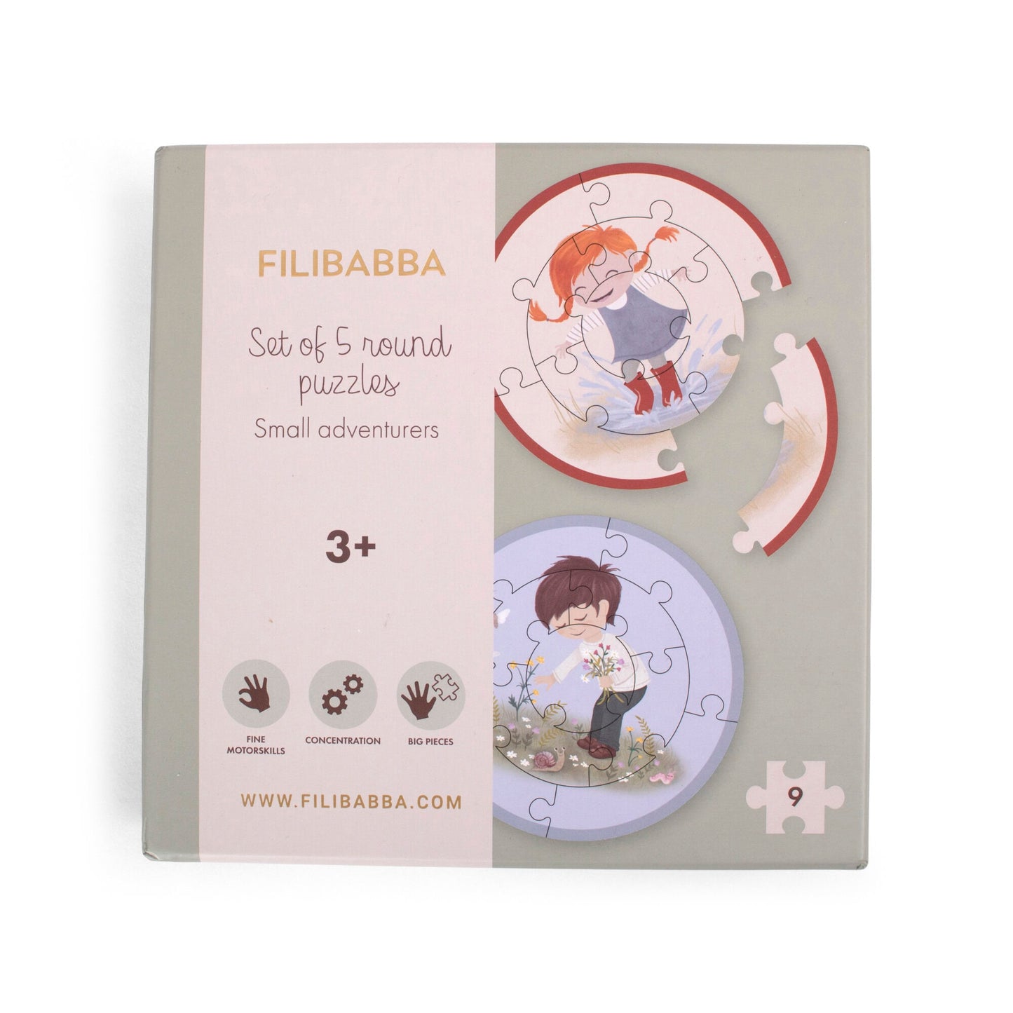 Filibabba Puzzle zestaw 5 układanek - Small adventurers