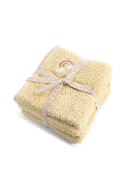 Filibabba Haftowana Myjka 27x27 cm GOTS – 4-pak – rainbow