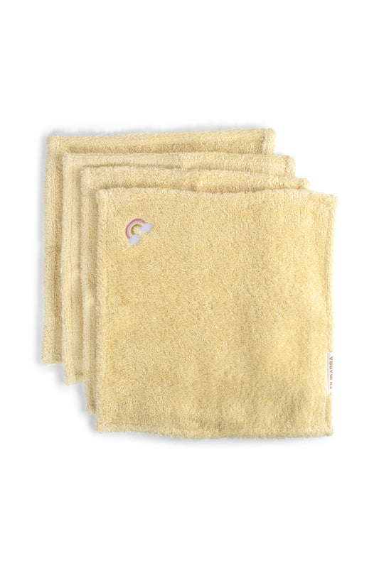 Filibabba Haftowana Myjka 27x27 cm GOTS – 4-pak – rainbow