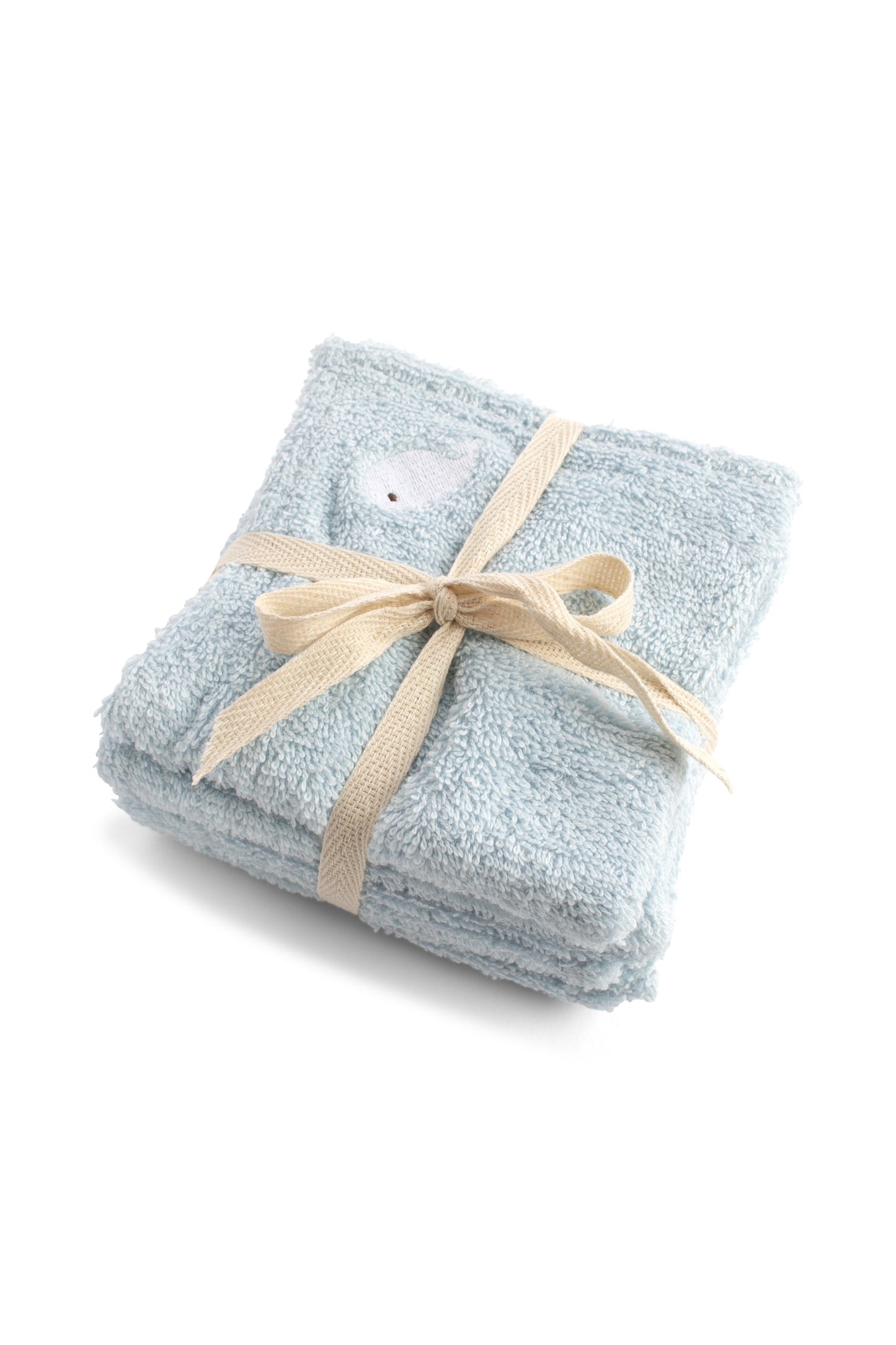 Filibabba Haftowana Myjka 27x27 cm GOTS – 4-pak – whale