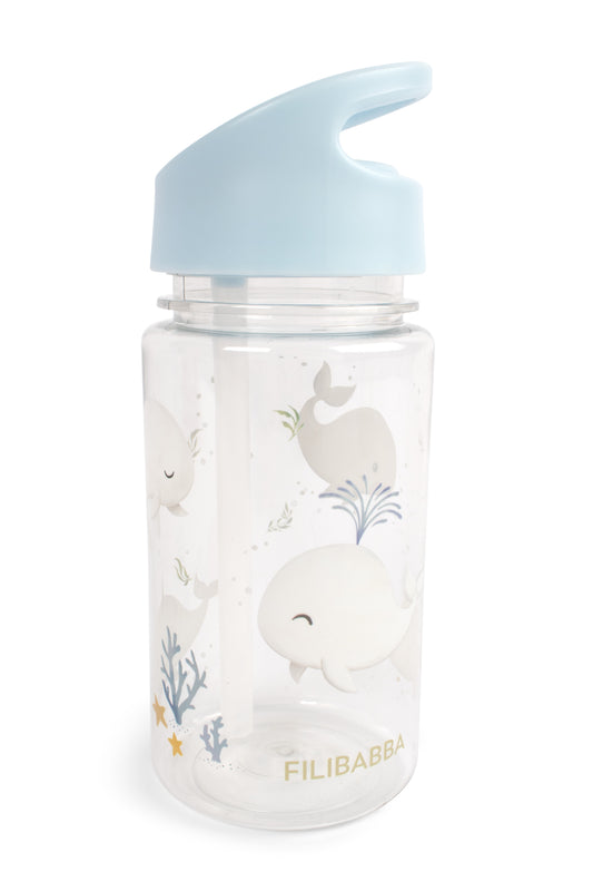 Filibabba Butelka na wodę 400 ml Christian's Whale Tales