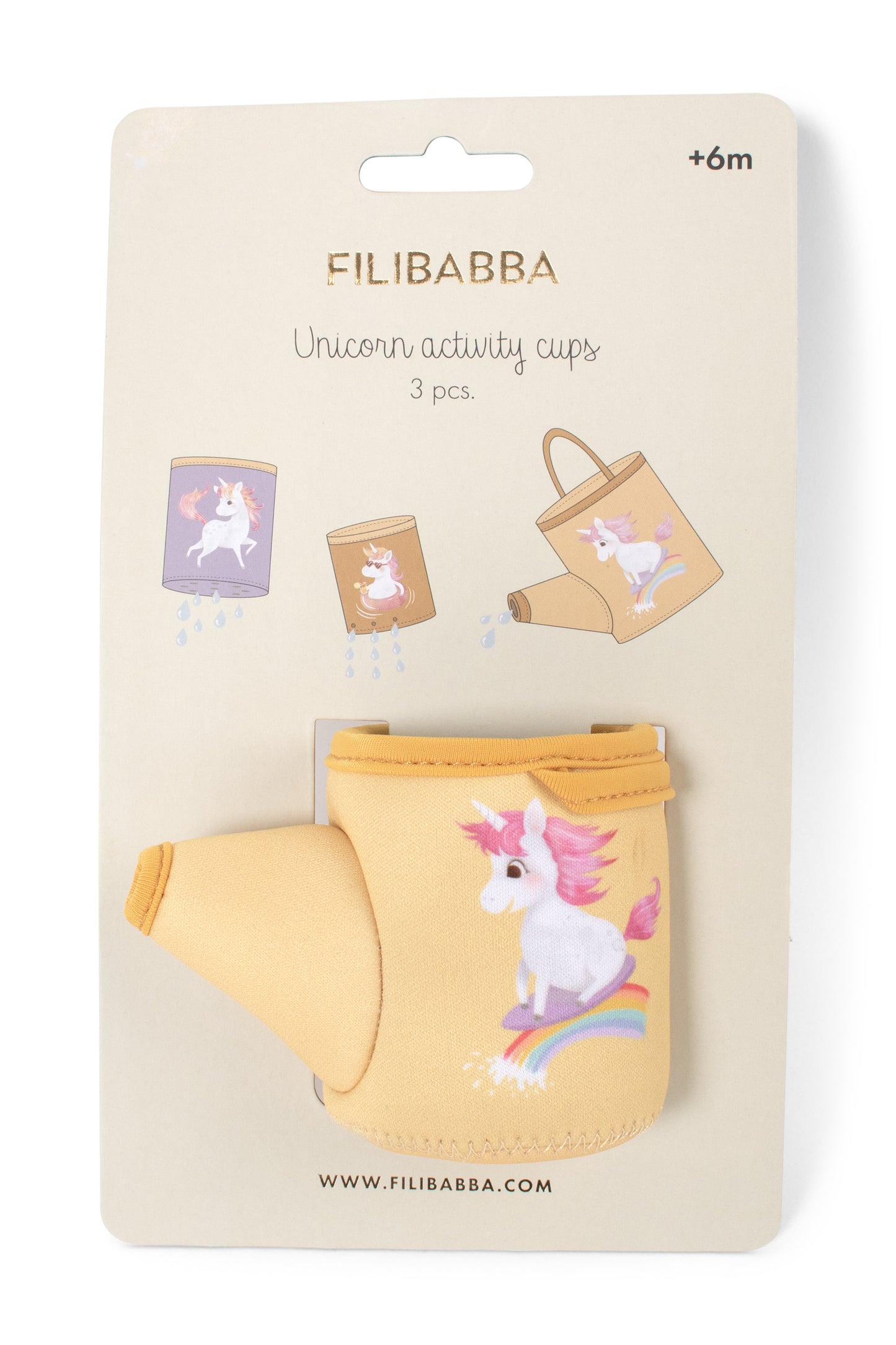 Filibabba Neoprenowe zabawki do kąpieli Unicorn activity cups