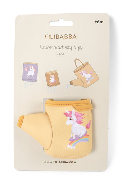 Filibabba Neoprenowe zabawki do kąpieli Unicorn activity cups