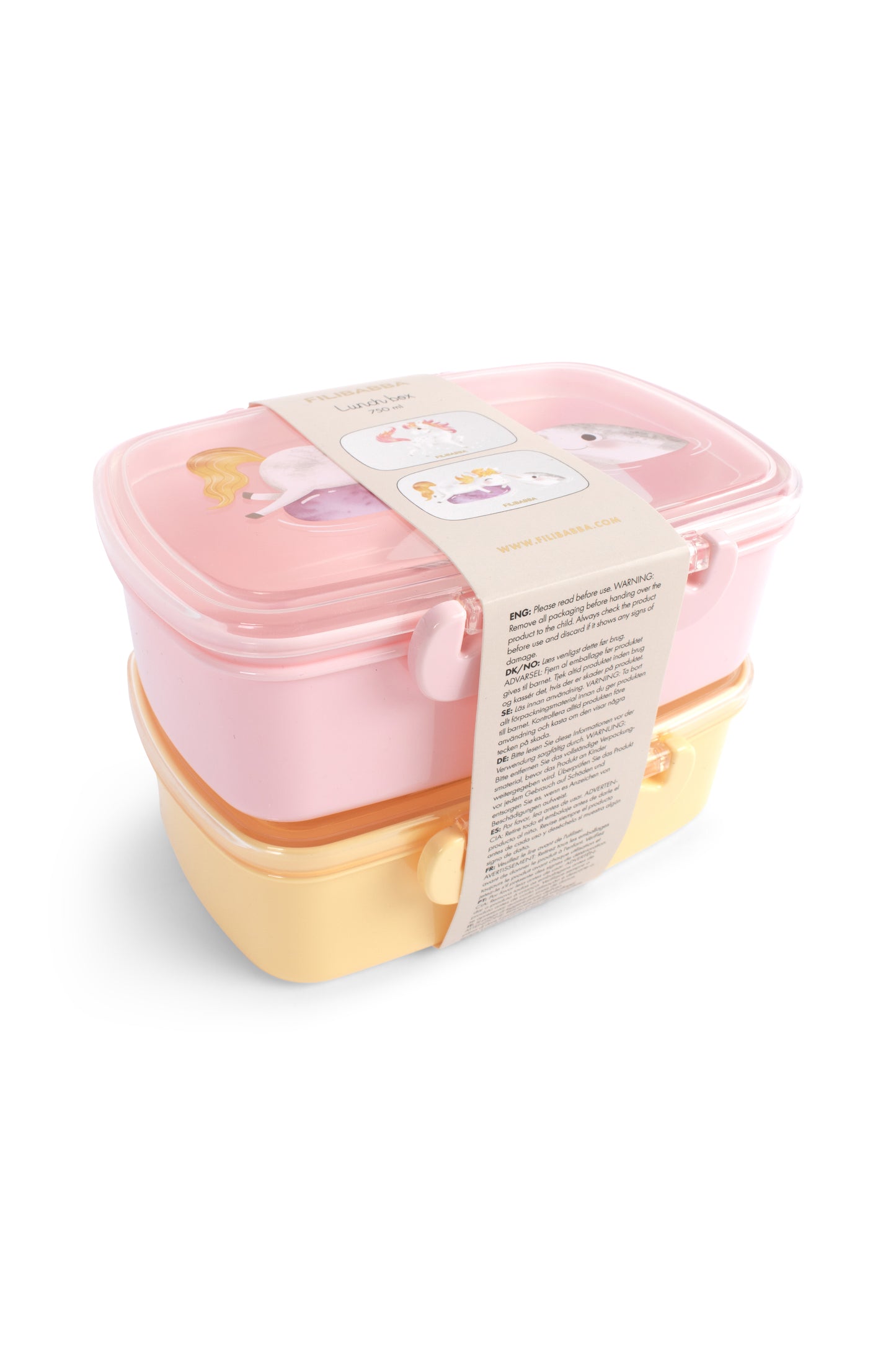 Filibabba Lunch Box 2-pak Unicorn Shores