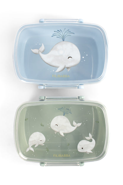 Filibabba Lunch Box 2-pak Christian's Whale Tales