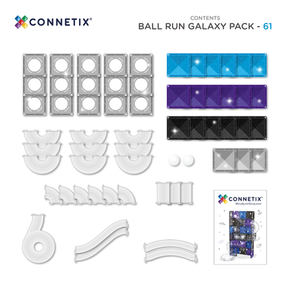 Connetix® Ball Run Galaxy Pack 61 elementów