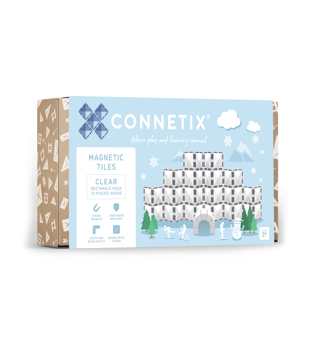 Connetix® Clear Rectangle Pack 12 elementów