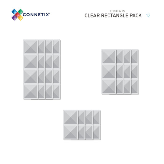 Connetix® Clear Rectangle Pack 12 elementów – zdjęcie 2