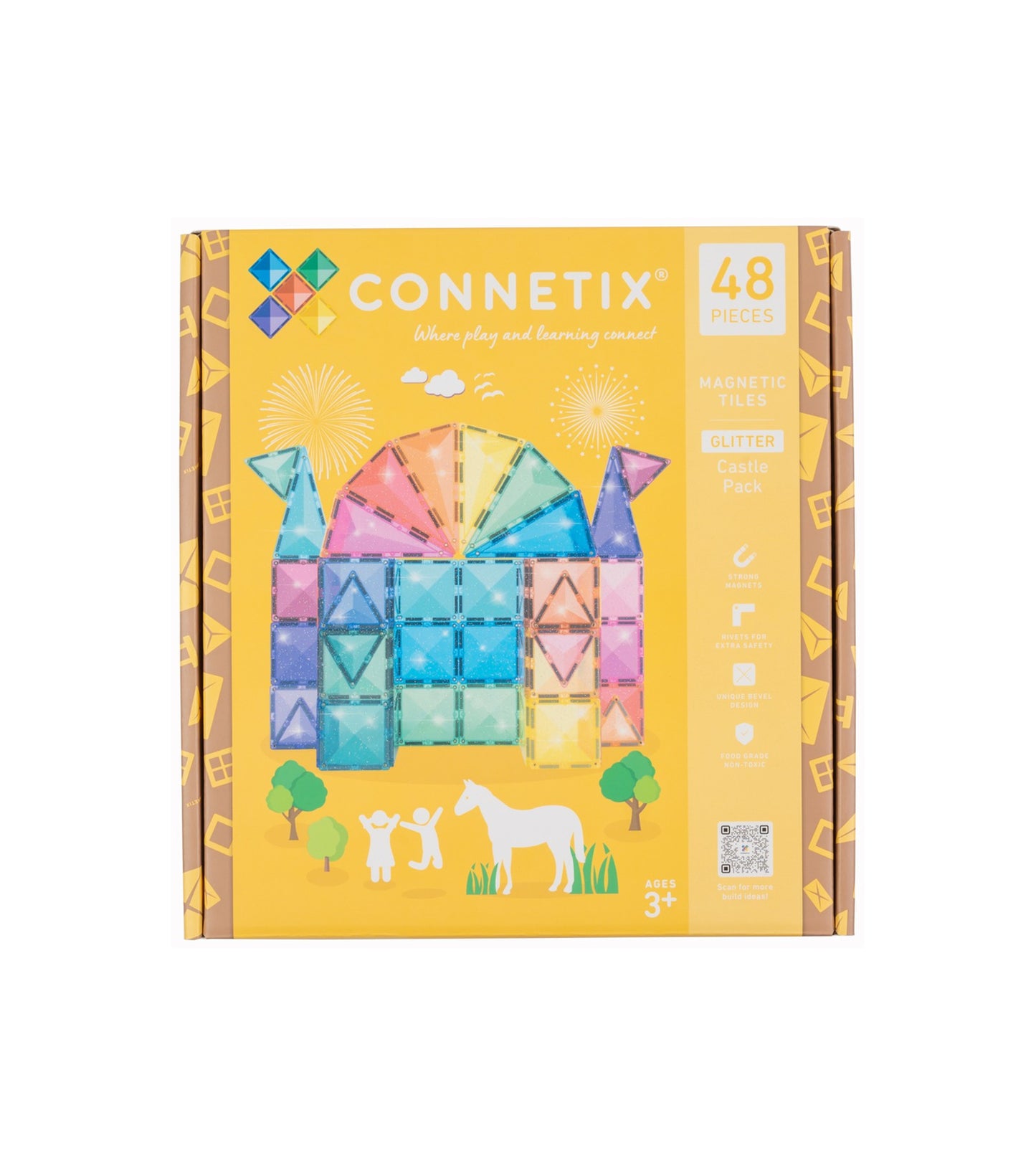 Connetix® Glitter Castle Pack 48 elementów