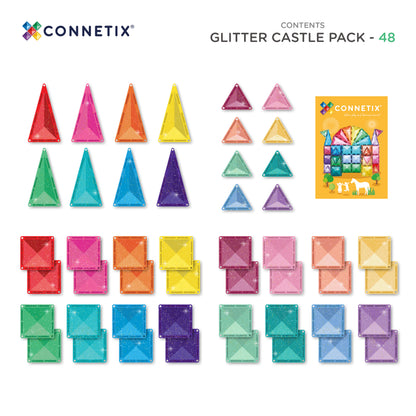 Connetix® Glitter Castle Pack 48 elementów