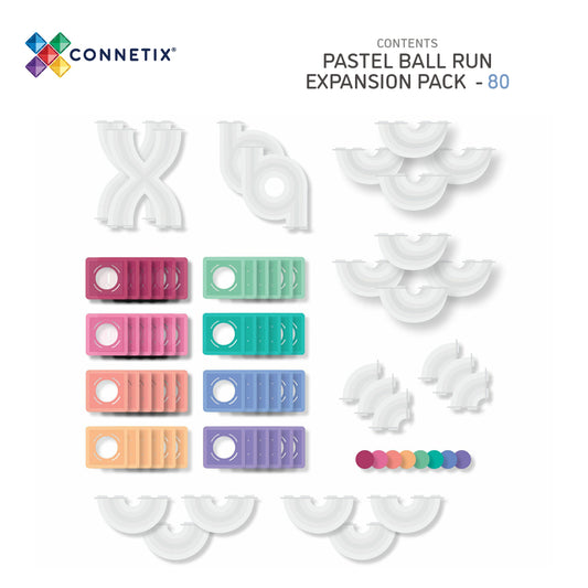 Connetix® Pastel Ball Run Expansion Pack 80 elementów – zdjęcie 2