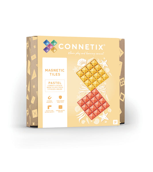 Connetix® Pastel Lemon & Peach Base Plate 2 elementy