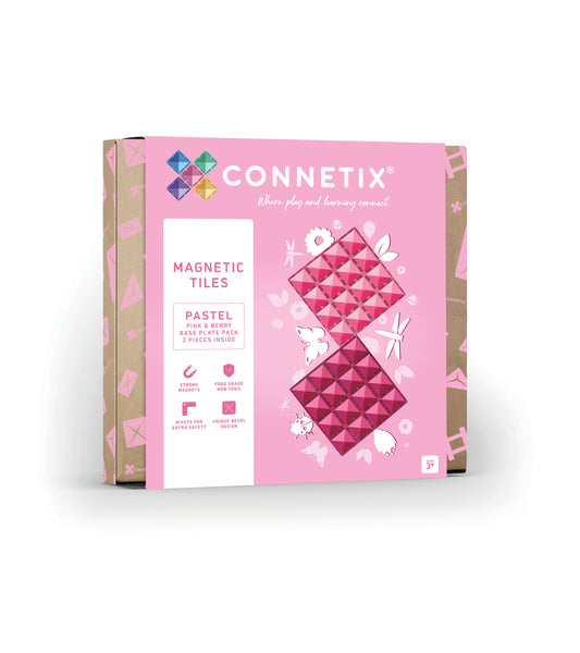 Connetix® Pastel Pink & Berry Base Plate 2 elementy