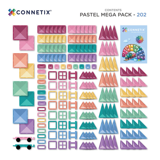 Connetix® Pastel Mega Pack 202 elementy – zdjęcie 2