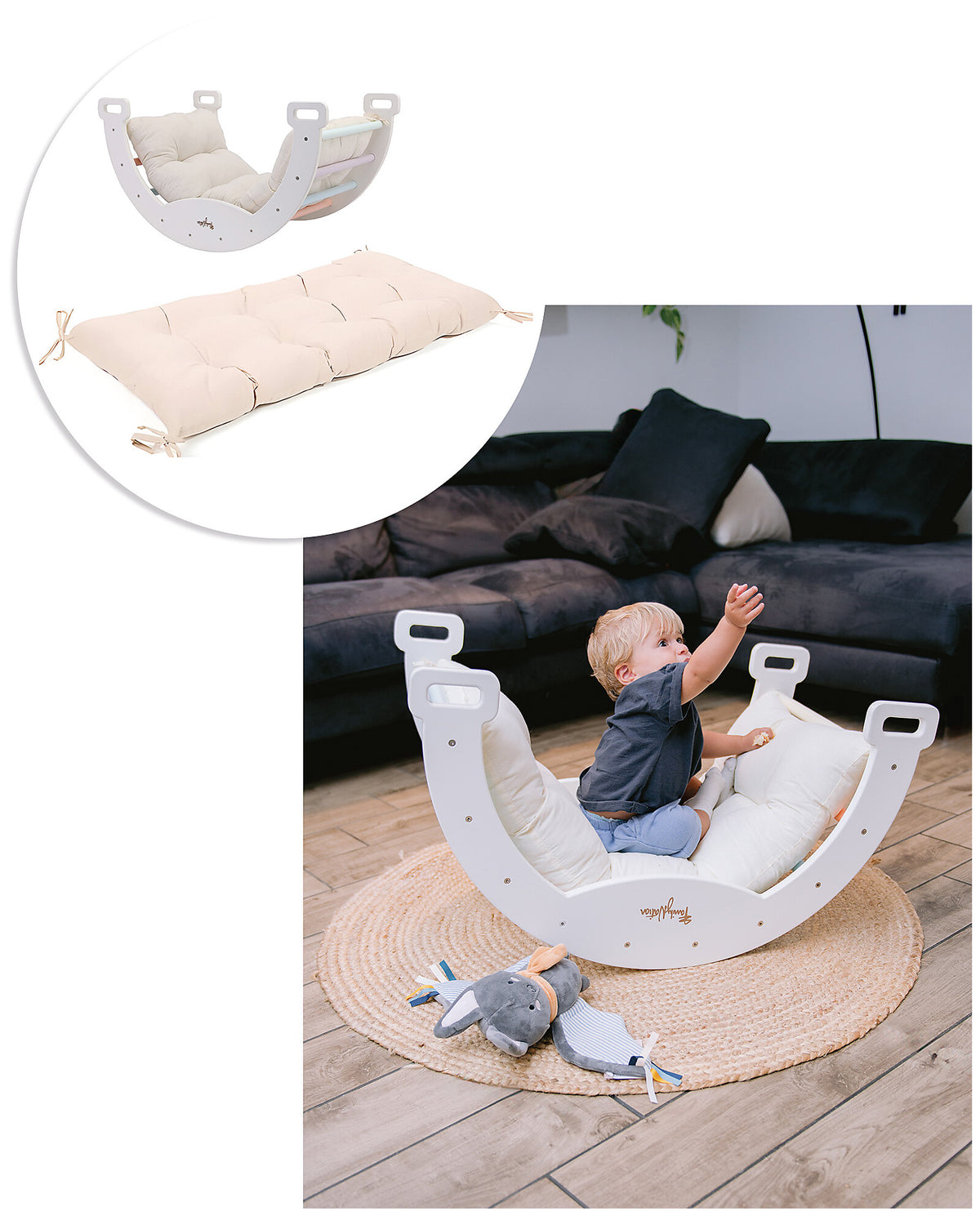 Family Nation poduszka do łuku Montessori, bawełna – Rainbow Cotton