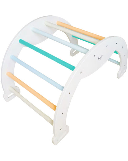 Family Nation łuk Montessori 2w1 do wspinania i bujania, do 30 kg – Rainbow Sunny Beach
