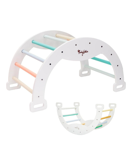 Family Nation łuk Montessori 2w1 do wspinania i bujania, do 30 kg – Rainbow Sunny Beach