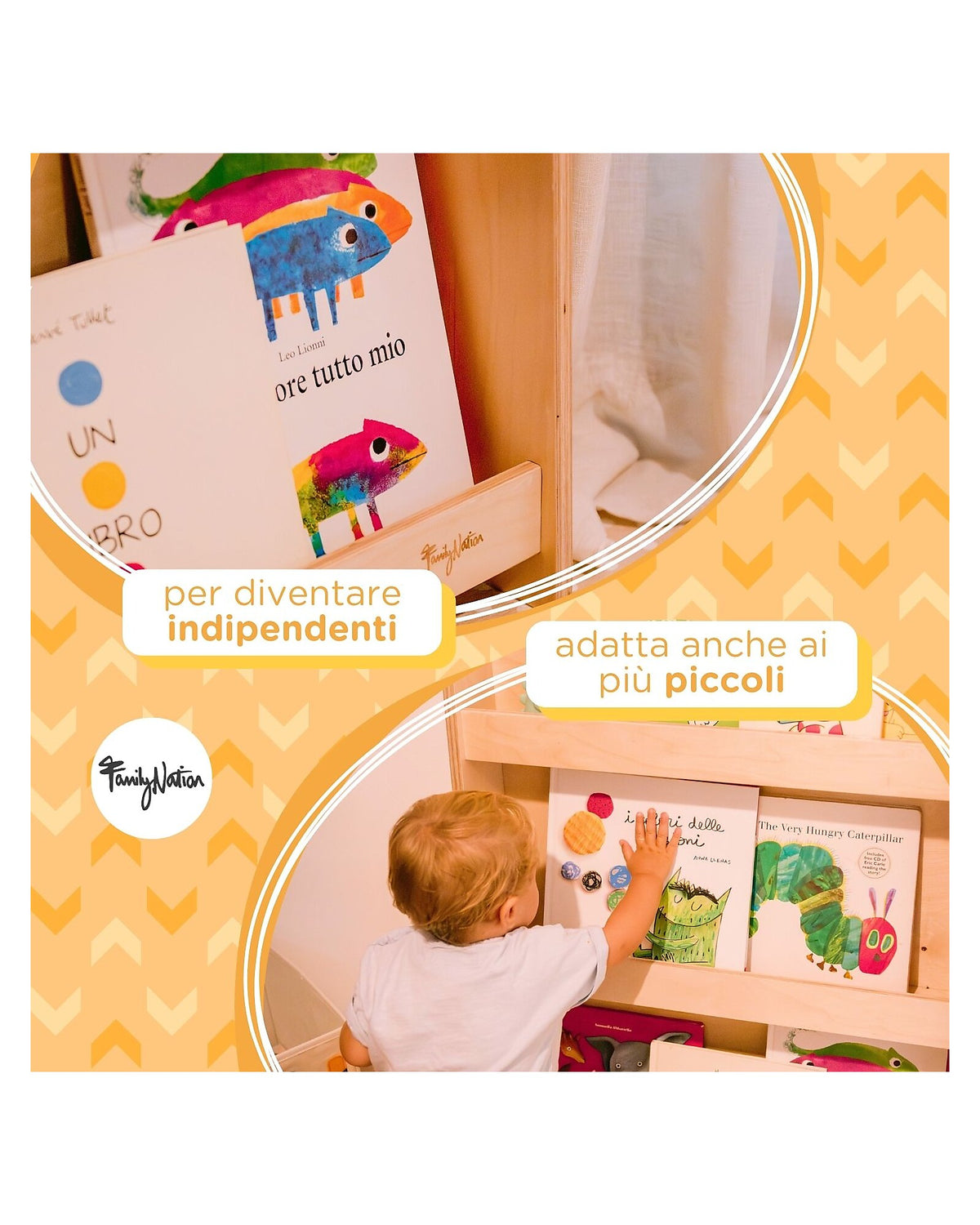 Family Nation biblioteczka Montessori, drewno brzozowe – Cloud