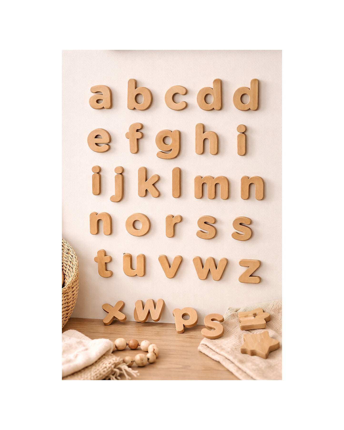 Family Nation MagneKids magnetyczne litery drewniane 36 el. – Wood