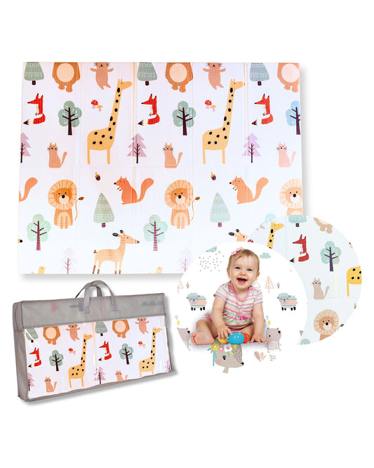 Family Nation mata do zabawy 2w1 dwustronna 180×150 cm – Animal Friends
