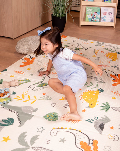 Family Nation mata do zabawy 2w1 dwustronna 180×150 cm – Dino Friends