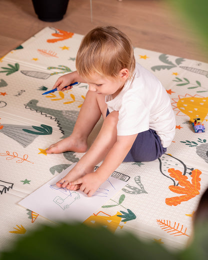 Family Nation mata do zabawy 2w1 dwustronna 180×150 cm – Dino Friends