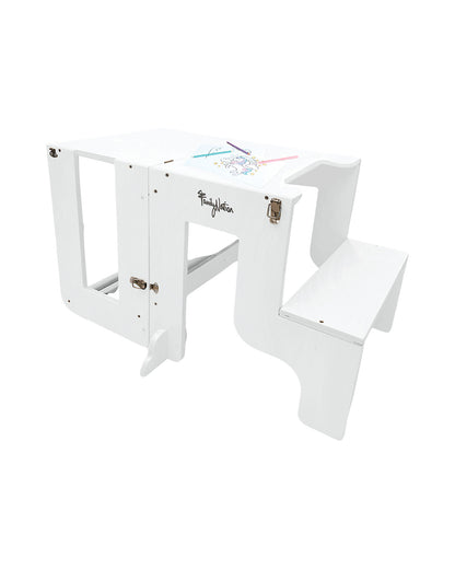 Family Nation wieża edukacyjna Montessori 2w1 – White
